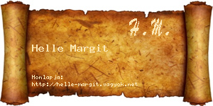 Helle Margit névjegykártya